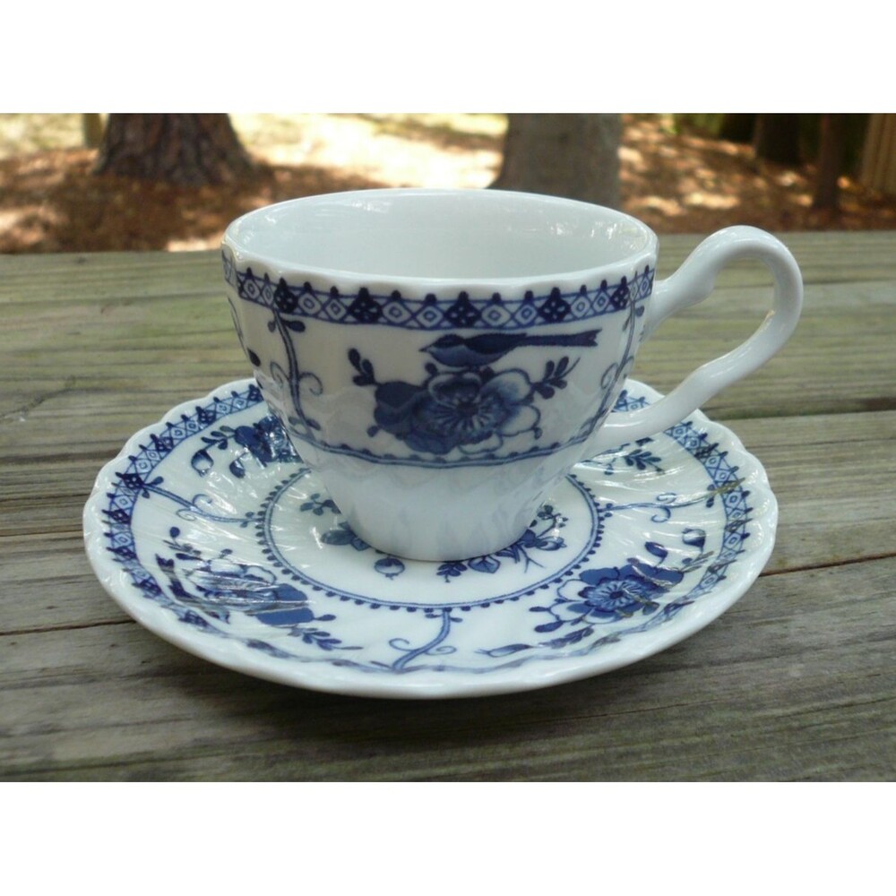 Johnson Brothers Indies Blue Demitasse Cup & Saucer England